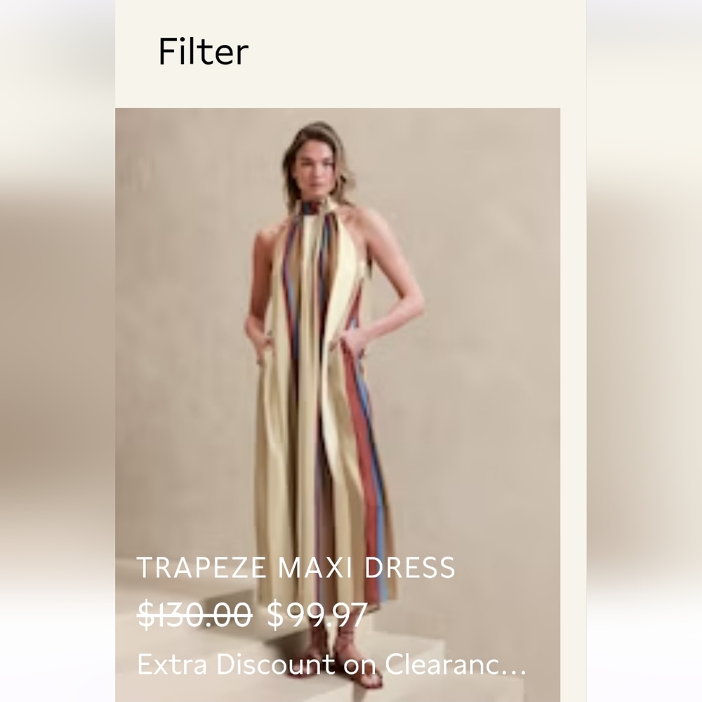 Banana Republic trapeze maxi dress
